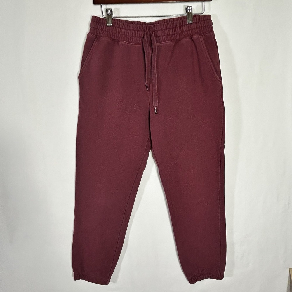 Fabletics Joggers Women's Heavyweight Elastic Waistband Maroon Size Medium